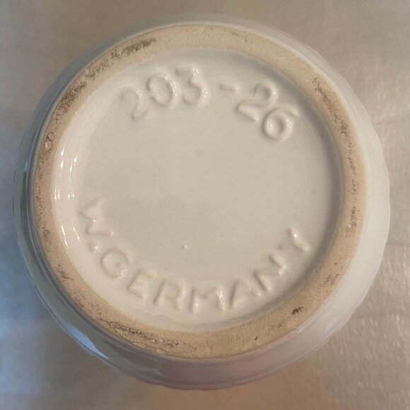 1960’s Basketweave Vase - Scheurich Vase Form 203-26 white knobs ceramic - Picture 5 of 5